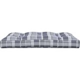  Blazina za kavč iz palet siv karo vzorec 120x80x12 cm, (20623508) | Shoptok.si