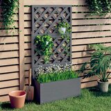  Sadilica s rešetkom siva 65 x 33 x 135 cm WPC | shoptok.hr