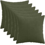  Presvlaka za jastuk 6 pcs HEERLEN Zelena 45 x 45 cm Kord - Zelena 45 x 45 cm 6 | shoptok.hr