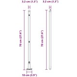  Ograjni Stebri Komplet 52 Siva Beton 3.2 x 3.2 x 70 cm | Shoptok.si