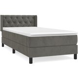 The Living Store Box spring postelja z vzmetnico temno siva 80x200 cm žamet - Box Spring Postelja, (21491287) | Shoptok.si