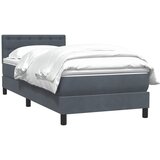 Box Spring krevet s madracem tamno sivi 80x210 cm baršun | Eponuda.com