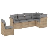  The Living Store Vrtna sedežna garnitura 6-delna z blazinami bež poli ratan - Vrtna Sedežna Garniture, (21478620) | Shoptok.si