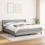  Box spring s madracem svjetlosiva 160x200 cm tkanina | shoptok.hr