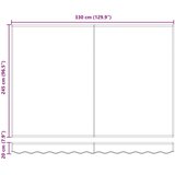 Ručna Ročna zložljiva senčnica z LED lučmi Bela 3,5 x 2,5 m, (5000206093) | Shoptok.si