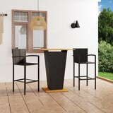  3-dijelni vrtni barski set crni | shoptok.hr