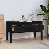  Klubska mizica črna 102x49x55 trdna borovina, (20711305) | Shoptok.si