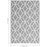 Vanjski tepih sivi 140 x 200 cm PP | shoptok.hr