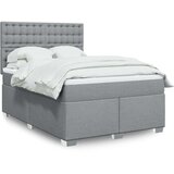 vidaXL Krevet s oprugama i madracem svjetlosivi 140x190 cm od tkanine | shoptok.hr