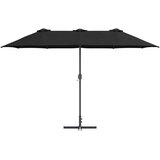  Vrtni suncobran Crna 370 x 197 x 239 cm Poliester i aluminij | shoptok.hr