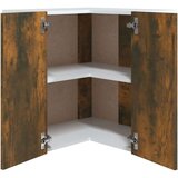 Viseći Viseča kotna omarica dimljeni hrast 57x57x60 cm konstruiran les, (20716756) | Shoptok.si