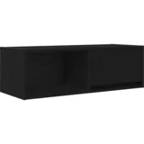 vidaXL TV omarica črna hrast 80x31x25,5 cm inženirski les, (21829897)