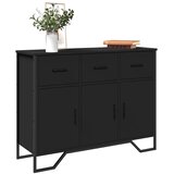  Komoda crna 97x32,5x74,5 cm od konstruiranog drva | Eponuda.ba