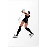  Plakat - Illustration - Female Volleyball Team Player 29.7x42 Bez okvira | shoptok.hr