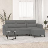  The Living Store Trosed s stolčkom za noge temno siv 180 cm blago iz mikrovlaken - Trosed S Stolčkom Za Noge, (21485115) Cene