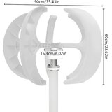 SupplySwap Generator vetrne turbine, 600 W moči, 5-krakovna zasnova, vertikalna os lanternaste oblike, BELE, (5000202084) | Shoptok.si