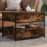 vidaXL Stolić za kavu boja hrasta 70 x 50 x 50 cm od drva i metala | shoptok.hr