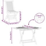 Bistro Vrtnik Bistro Set 3 pcs Rjava Masivno teakovo les, (5000301230) Cene