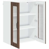  Zidni stakleni ormarić LUCCA Smeđi hrast 60 x 31 x 80 cm | Eponuda.ba