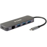 D-link DUB-2334 priključna stanica i replikator porta za prijenosno računalo Žičano USB Tip-C Sivo Cene