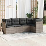Maison Chic Seti vrtnega pohištva - Vrtna garnitura - Vrtni pohištvo set 5-delna z blazinami siv poli ratan, (21816215) | Shoptok.si