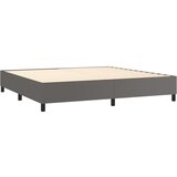  s oprugama i madracem sivi 200x200 cm od umjetne kože | shoptok.hr