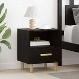 vidaXL Noćni ormar Crni hrast 40 x 35 x 47.5 cm Konstruirano drvo Cijene