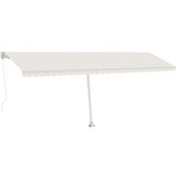 vidaXL Ročno zložljiva tenda z LED lučmi 600x350 cm krem, (20728849) | Shoptok.si