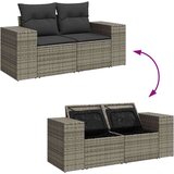 vidaXL 6-dijelni set vrtnih sofa od poliratana s jastucima sivi | shoptok.hr