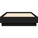 vidaXL Posteljni okvir z LED lučkami črn 75x190 cm | Shoptok.si