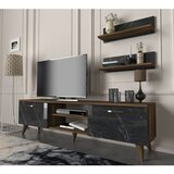  Komoda za TV AYDEN (Orah-Crni Mermer) + Gratis Zidna Polica | Eponuda.ba