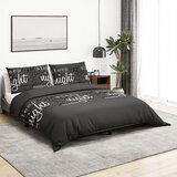 Furnova Posteljnina črna 240x220/80x80 cm bombaž, (21912318) | Shoptok.si