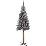 vidaXL Ožja jelka med 300 LED Zelena in Bela 180 cm PVC in trden bor | Shoptok.si
