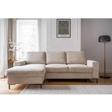Miuform Bež sklopiva kutna garnitura od samta (s lijevim kutom) Lofty Lilly – | shoptok.hr