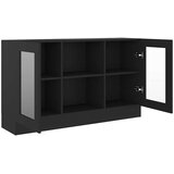  Vitrina crna 120 x 30,5 x 70 cm konstruirano drvo | Eponuda.com