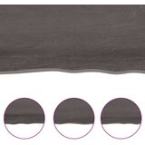  Stenska polica temno siva 40x10x4 cm obdelana trdna hrastovina, (20810745) | Shoptok.si