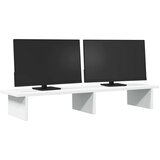  Stalak za monitor bijeli 100 x 27 x 15 cm od konstruiranog drva | shoptok.hr