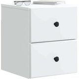  Stenski nočni omarici s predalom 2 pcs Bela 34,5 x 33 x 40 cm, (5000233637) | Shoptok.si