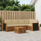  Sekcijska garnitura s jastukom 5 pcs Prirodna | shoptok.hr