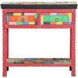 vidaXL konzolni stolovi višebojni čvrsto drvo srednji ukrasni umetci | shoptok.hr