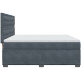  Krevet s oprugama i madracem tamnosivi 200x200 cm baršunasti | shoptok.hr