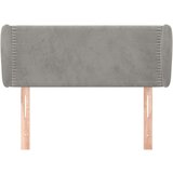  Vzglavje z ušesi svetlo sivo 103x23x78/88 cm žamet, (20737016) | Shoptok.si