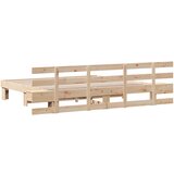  Krevetna konstrukcija Smeđa 200 x 200 cm Čvrsto borovo drvo Bež | Shoptok.si