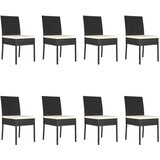  9-dijelni vrtni blagovaonski set od poliratana crni | shoptok.hr