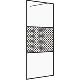 Furnova Pregrada za tuš s prozornim ESG steklom 115x195 cm črna, (21918048) | Shoptok.si