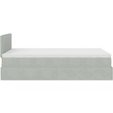 vidaXL Otomanski posteljni okvir z vzmetnico siv 120x200 cm žamet | Shoptok.si