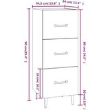 Komoda dimljeni hrast 34,5x34x90 cm inženirski les, (20654205) | Shoptok.si