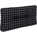  Jastuci za palete 2 kom crni karirani od tkanine Šarena 80 x 80 x 12 cm | Shoptok.si