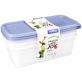 Rotho Set posod za shranjevanje Domino 1,2l / 3 kos / modra / pvc, (5000199373) | Shoptok.si