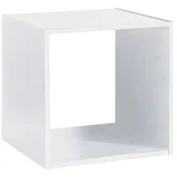 polica 1 otvor modul 34.5x32x34.5cm furnir bijela